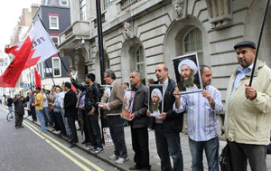 Protestas en Londres contra la represión de manifestaciones en Arabia Saudita